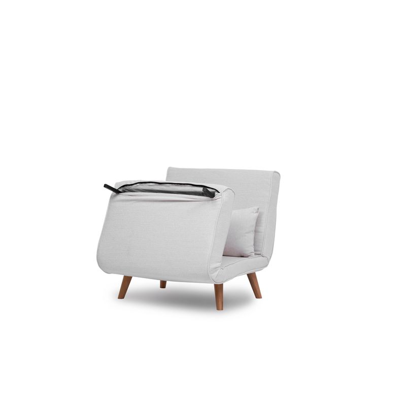 Casa si Gradina - Mobilier - Canapele si coltare - Canapele - Canapea extensibila, Hanah Home, material teddy, alb, 180x80 cm - Infinity.ro