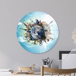 Casa si Gradina - Decoratiuni - Tablouri - Tablou decorativ, Wallxpert, sticla calita, multicolor, diametru 30 cm, 123BZM2645 - Infinity.ro