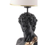 Casa si Gradina - Corpuri si surse de iluminat - Veioze si lampi - Veioze - Veioza, Opviq, poliester, alb negru auriu, 25x18x67 cm - Infinity.ro