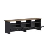 Casa si Gradina - Mobilier - Comode si corpuri - Comode - Comoda tv, Hanah Home, pal melaminat, antracit si stejar, 150x47x36 cm - Infinity.ro