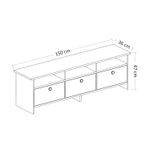 Casa si Gradina - Mobilier - Comode si corpuri - Comode - Comoda tv, Hanah Home, pal melaminat, antracit si stejar, 150x47x36 cm - Infinity.ro