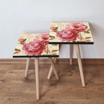 Casa si Gradina - Mobilier - Mese si birouri - Masute de cafea - Set masute de cafea, Hanah Home, mdf, multicolor, 35x35x47 cm, 2 piese, 481LNA2544 - Infinity.ro