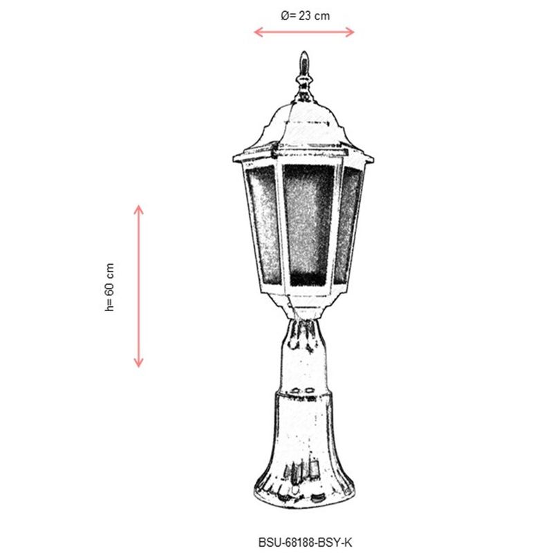 Casa si Gradina - Corpuri si surse de iluminat - Iluminat exterior - Lanterne - Lampa de perete exterior, Opviq, abs si acril, negru, 60x23 cm - Infinity.ro