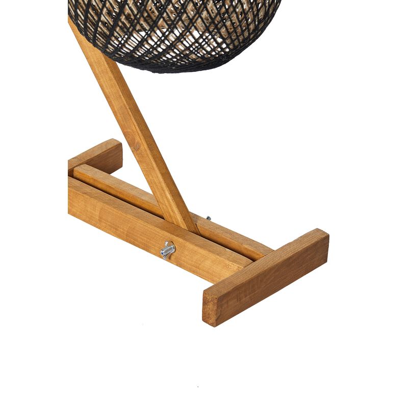 Casa si Gradina - Corpuri si surse de iluminat - Veioze si lampi - Veioze - Veioza, Opviq, lemn de pin, ecru maro negru, 22x24x50 cm, cablu reglabil - Infinity.ro