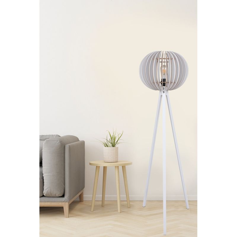 Casa si Gradina - Corpuri si surse de iluminat - Veioze si lampi - Lampadare - Lampadar, Opviq, mdf, alb, 145 cm, 390FLH1131 - Infinity.ro