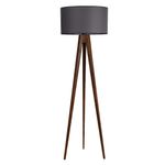Casa si Gradina - Corpuri si surse de iluminat - Veioze si lampi - Lampadare - Lampadar, Opviq, lemn, nuc si gri, 153 cm - Infinity.ro
