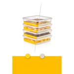 Casa si Gradina - Bucatarie si vesela - Organizare si depozitare bucatarie - Cutii alimentare - Set organizator frigider, Hermia, plastic, galben, 22x22x5.5 cm, 4 piese - Infinity.ro
