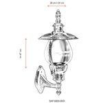 Casa si Gradina - Corpuri si surse de iluminat - Iluminat exterior - Lanterne - Lampa de perete exterior, Opviq, abs, maro, 28x25 cm - Infinity.ro