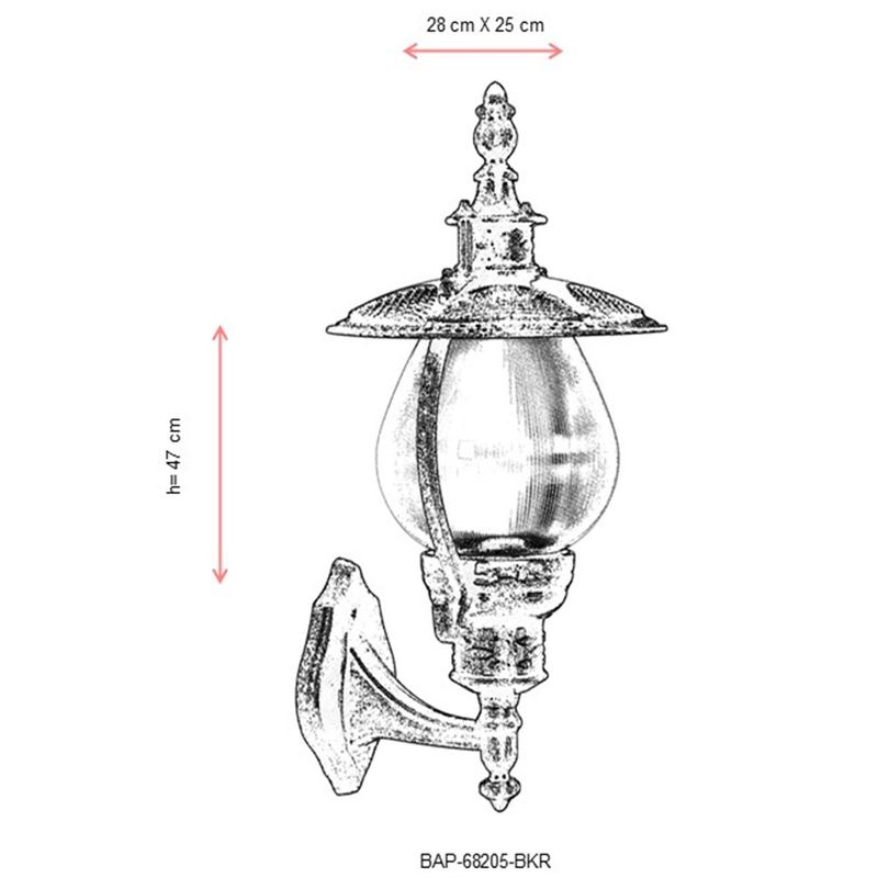 Casa si Gradina - Corpuri si surse de iluminat - Iluminat exterior - Lanterne - Lampa de perete exterior, Opviq, abs, maro, 28x25 cm - Infinity.ro