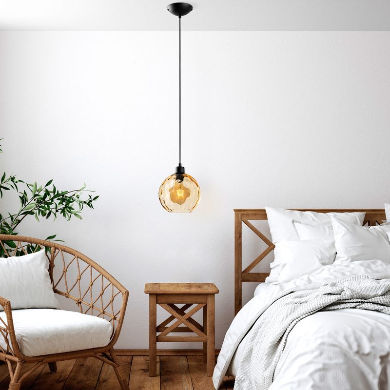 Casa si Gradina - Corpuri si surse de iluminat - Lustre si pendule - Lustra, Opviq, metal, galben, 20x20x120 cm - Infinity.ro