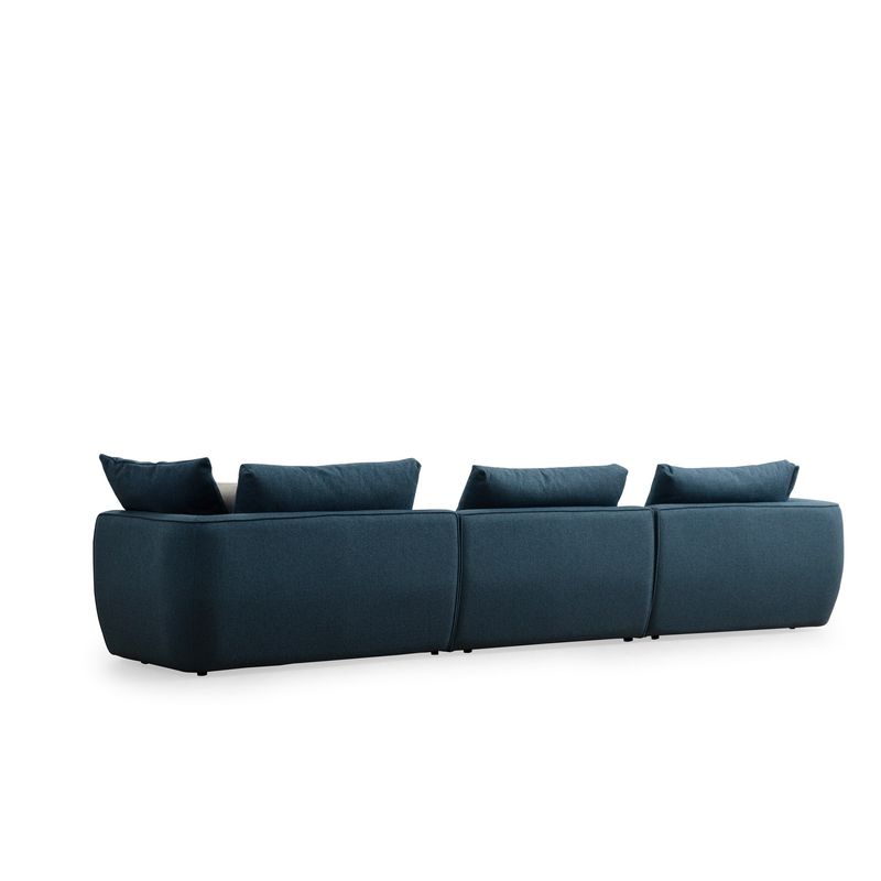 Casa si Gradina - Mobilier - Canapele si coltare - Coltare - Coltar, Hanah Home, lemn de fag si pal, albastru, 365x127x65 cm - Infinity.ro
