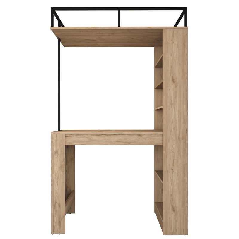 Casa si Gradina - Mobilier - Mese si birouri - Mese bucatarie si dining - Masa dining, Hanah Home, pal melaminat, nuc, negru, 120x55.6x198.8 cm - Infinity.ro