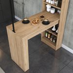 Casa si Gradina - Mobilier - Mese si birouri - Mese bucatarie si dining - Masa dining, Hanah Home, pal melaminat, nuc, negru, 120x55.6x198.8 cm - Infinity.ro
