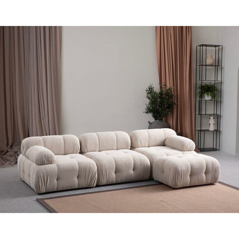 Casa si Gradina - Mobilier - Canapele si coltare - Coltare - Coltar, Atelier Del Sofa, lemn de fag si pal, crem, 290x160x95 cm - Infinity.ro
