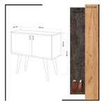 Casa si Gradina - Mobilier - Comode si corpuri - Console - Consola, Hanah Home, pal melaminat, stejar si gri inchis, 80x80x80 cm - Infinity.ro