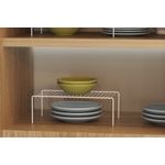 Casa si Gradina - Mobilier - Organizare si depozitare - Organizatoare pentru sertare si dulapuri - Organizator de bucatarie, Hermia, metal, alb, 390x210x135 mm - Infinity.ro