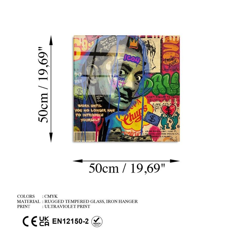 Casa si Gradina - Decoratiuni - Tablouri - Tablou decorativ, Wallxpert, sticla temperata, multicolor, 50x50 cm, 123BZM2310 - Infinity.ro