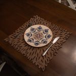 Casa si Gradina - Textile si covoare - Textile bucatarie - Fete de masa - Set covorase de masa, Hermia, lemn, wenge, 36x36 cm, 4 bucati, 790PYN1135 - Infinity.ro