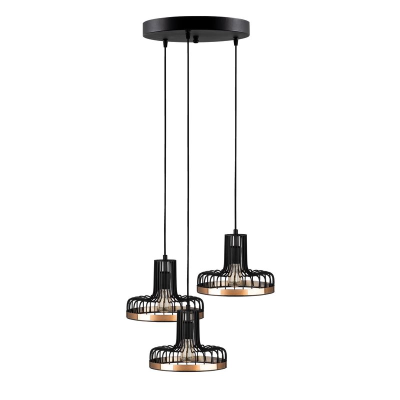 Casa si Gradina - Corpuri si surse de iluminat - Lustre si pendule - Candelabru, Opviq, metal, negru cupru, diametru 40 cm, inaltime 116 cm - Infinity.ro
