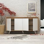 Casa si Gradina - Mobilier - Comode si corpuri - Console - Consola, Hanah Home, pal melaminat, stejar alb, 140x40x86 cm, 811MDD3405 - Infinity.ro