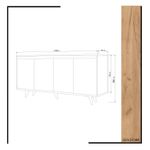 Casa si Gradina - Mobilier - Comode si corpuri - Console - Consola, Hanah Home, pal melaminat, stejar alb, 140x40x86 cm, 811MDD3405 - Infinity.ro