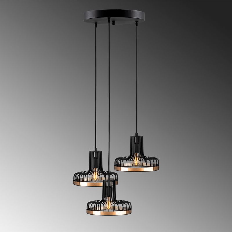 Casa si Gradina - Corpuri si surse de iluminat - Lustre si pendule - Candelabru, Opviq, metal, negru cupru, diametru 40 cm, inaltime 116 cm - Infinity.ro