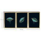 Casa si Gradina - Decoratiuni - Tablouri - Tablou decorativ inramat, Wallxpert, mdf, albastru auriu alb, 38x53 cm, set 3 piese - Infinity.ro