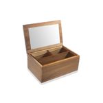 Fashion, accesorii si bijuterii - Femei - Bijuterii femei - Cutii bijuterii - Organizator, Hermia, lemn, bej, 23x15x10 cm - Infinity.ro