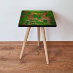 Casa si Gradina - Mobilier - Mese si birouri - Masute de cafea - Masuta laterala, Hanah Home, mdf, verde maro, 35x35x42 cm - Infinity.ro