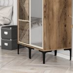 Casa si Gradina - Mobilier - Dulapuri si sifoniere - Sifoniere - Sifonier, Hanah Home, pal melaminat, nuc si crem, 80x47.5x201.4 cm, 845HCT5421 - Infinity.ro