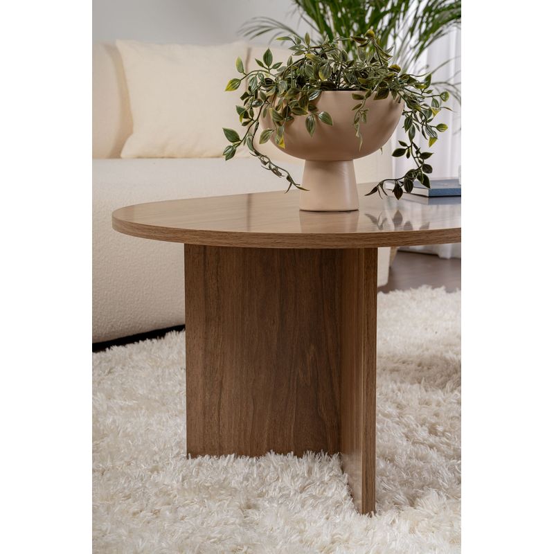 Casa si Gradina - Mobilier - Mese si birouri - Masute de cafea - Masuta de cafea, Hanah Home, pal melaminat, nuc, 119x60x40 cm - Infinity.ro