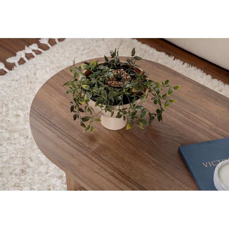 Casa si Gradina - Mobilier - Mese si birouri - Masute de cafea - Masuta de cafea, Hanah Home, pal melaminat, nuc, 119x60x40 cm - Infinity.ro