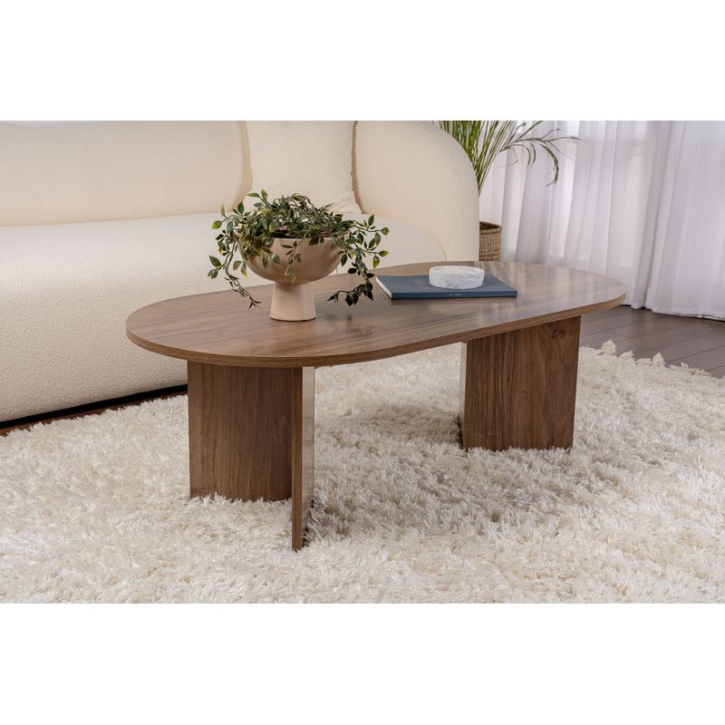 Casa si Gradina - Mobilier - Mese si birouri - Masute de cafea - Masuta de cafea, Hanah Home, pal melaminat, nuc, 119x60x40 cm - Infinity.ro
