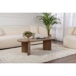 Casa si Gradina - Mobilier - Mese si birouri - Masute de cafea - Masuta de cafea, Hanah Home, pal melaminat, nuc, 119x60x40 cm - Infinity.ro
