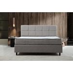 Casa si Gradina - Mobilier - Paturi si accesorii - Paturi - Set pat o persoana, Hanah Home, pal melaminat, gri deschis, 90x190 cm - Infinity.ro