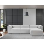 Casa si Gradina - Mobilier - Canapele si coltare - Coltare - Coltar, Hanah Home, cadru lemn de carpen, stofa in, gri, 297x190x66 cm - Infinity.ro