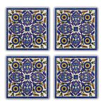 Casa si Gradina - Bucatarie si vesela - Accesorii bar - Suporturi bauturi - Set suporturi pentru pahare, Mozaic decorativ, Hermia, piatra naturala, multicolor, 10x10x1 cm, set 4 bucati, 366TYR1103 - Infinity.ro