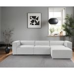 Casa si Gradina - Mobilier - Canapele si coltare - Coltare - Coltar, Hanah Home, cadru lemn de carpen, stofa in, gri, 297x190x66 cm - Infinity.ro