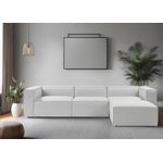 Casa si Gradina - Mobilier - Canapele si coltare - Coltare - Coltar, Hanah Home, cadru lemn de carpen, stofa in, gri, 297x190x66 cm - Infinity.ro