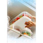 Casa si Gradina - Bucatarie si vesela - Organizare si depozitare bucatarie - Cutii alimentare - Set organizator frigider, Hermia, plastic, gri, 14 piese - Infinity.ro