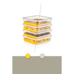 Casa si Gradina - Bucatarie si vesela - Organizare si depozitare bucatarie - Cutii alimentare - Set organizator frigider, Hermia, plastic, gri, 14 piese - Infinity.ro