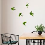 Casa si Gradina - Decoratiuni - Stickere decorative - Sticker decorativ perete, Wallxpert, mdf si muschi natural, verde, set 5 bucati, 19x18 cm, 19x19 cm, 19x11 cm, 19x17 cm, 19x14 cm - Infinity.ro