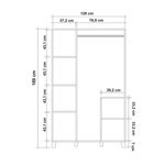 Casa si Gradina - Mobilier - Dulapuri si sifoniere - Dulapuri - Dulap, Hanah Home, pal melaminat, pin atlantic, 120x48x189 cm, 863SPH4237 - Infinity.ro