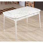 Casa si Gradina - Mobilier - Mese si birouri - Mese bucatarie si dining - Masa extensibila, Hanah Home, panou de particule melaminat, alb si gri, 132x76.5x79 cm - Infinity.ro