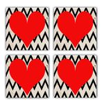 Casa si Gradina - Bucatarie si vesela - Accesorii bar - Suporturi bauturi - Set suporturi pentru pahare, Hermia, piatra naturala, multicolor, 10x10x1 cm, 4 bucati, 366TYR1155 - Infinity.ro
