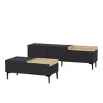 Casa si Gradina - Mobilier - Seturi de mobilier - Seturi living - Set mobilier living, Hanah Home, panou aglomerat cu melamina, antracit - Infinity.ro