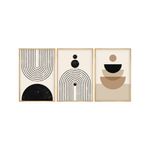Casa si Gradina - Decoratiuni - Tablouri - Tablou decorativ cu rama, Wallxpert, mdf, multicolor, 50x70 cm, set 3 piese, 693BSE4048 - Infinity.ro