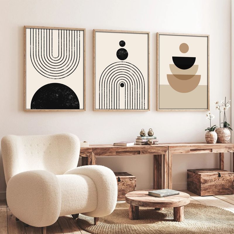 Casa si Gradina - Decoratiuni - Tablouri - Tablou decorativ cu rama, Wallxpert, mdf, multicolor, 50x70 cm, set 3 piese, 693BSE4048 - Infinity.ro