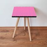 Casa si Gradina - Mobilier - Mese si birouri - Mese living - Masuta laterala, Hanah Home, mdf, fucsia si alb, 35x35x42 cm - Infinity.ro