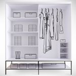 Casa si Gradina - Mobilier - Dulapuri si sifoniere - Sifoniere - Sifonier, Hanah Home, pal melaminat, alb, 190x57x200 cm - Infinity.ro